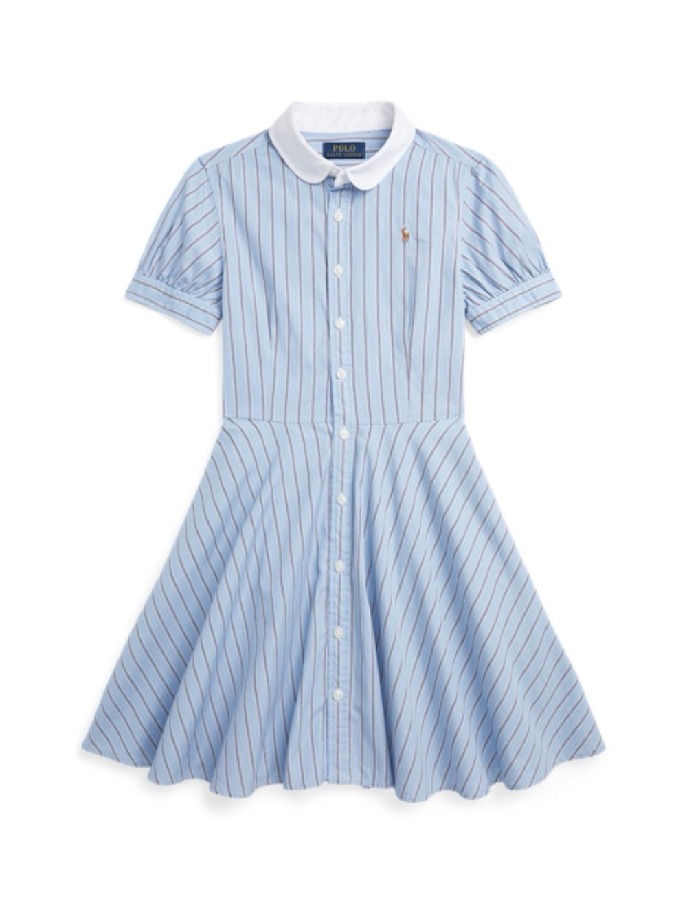 Polo by Ralph Lauren Blue and White Striped Button-Front Dress size 16